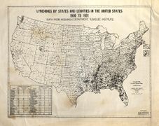 A Lynching Map of the US 1900-31