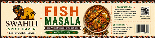 File:Swahili Spice Haven Fish Masala Label.png